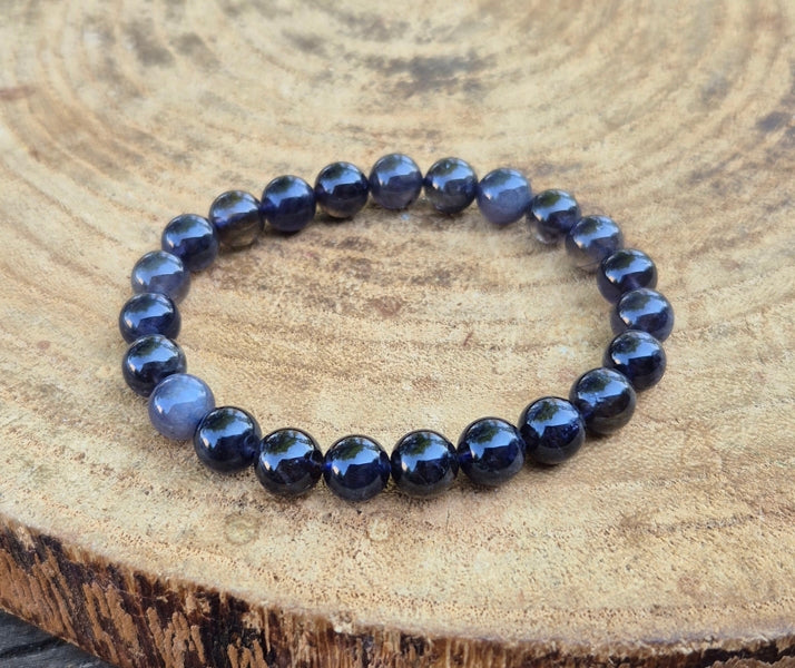 Bracelet en Cordiérite d'Inde AA 8mm