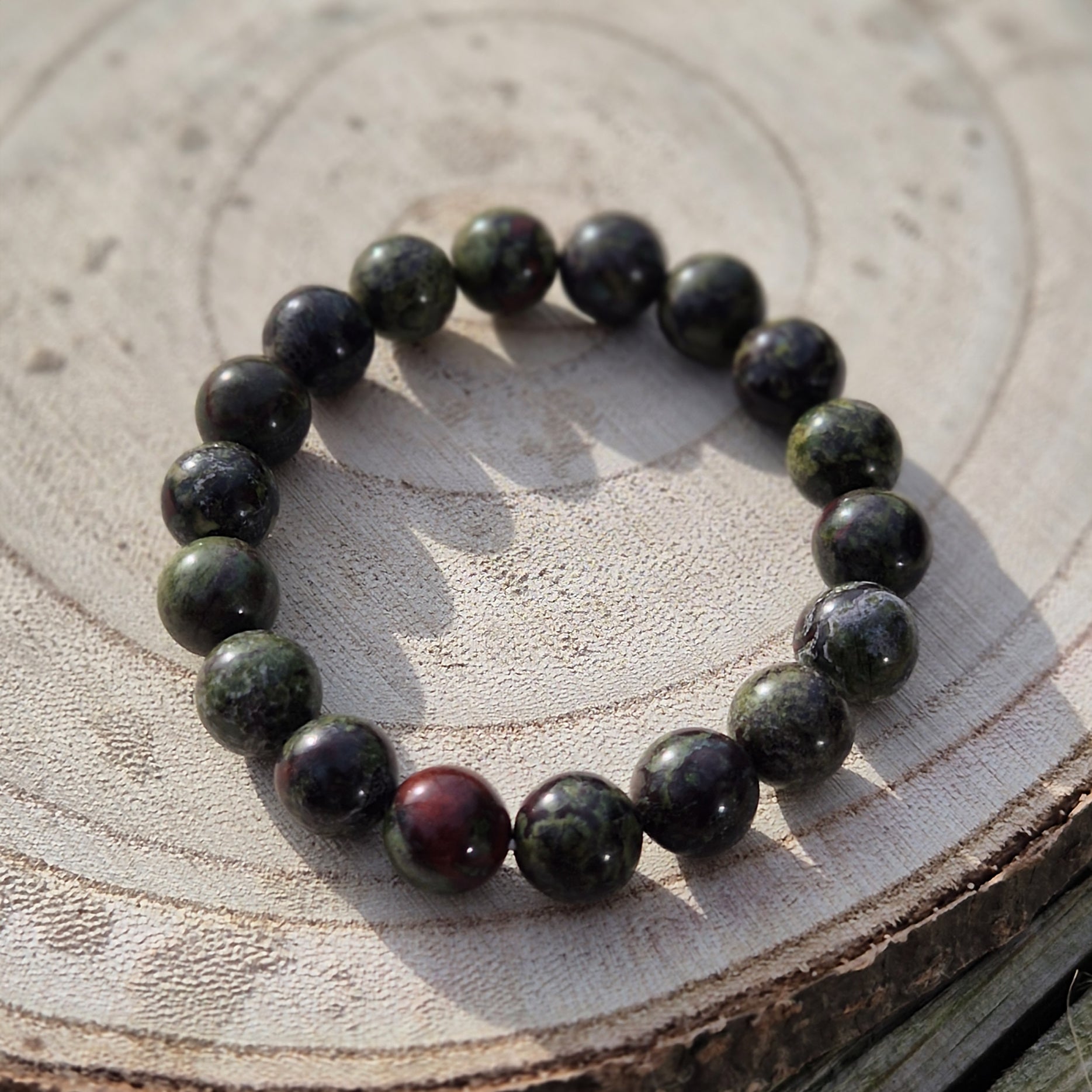 Bracelet en Jaspe Sang de Dragon 10mm