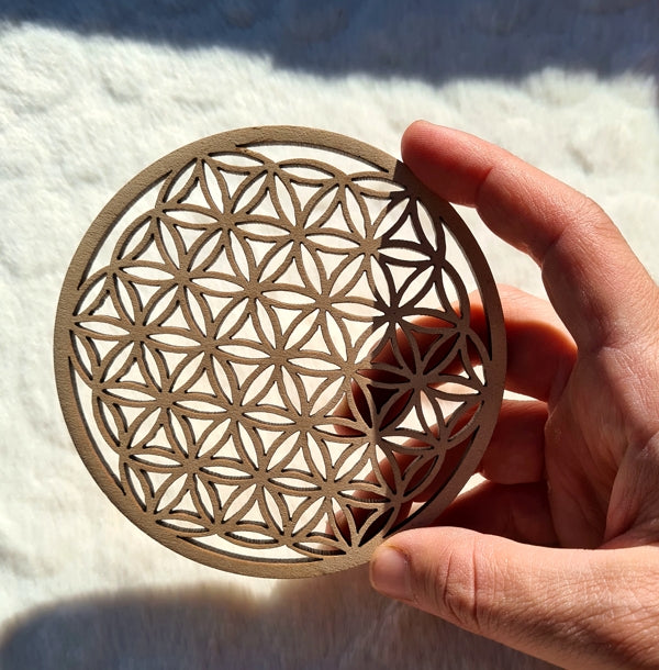 plaque de rechargement fleur de vie