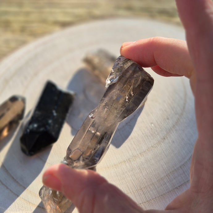 Quartz Fumé Pointe du Brésil Environ 6cm