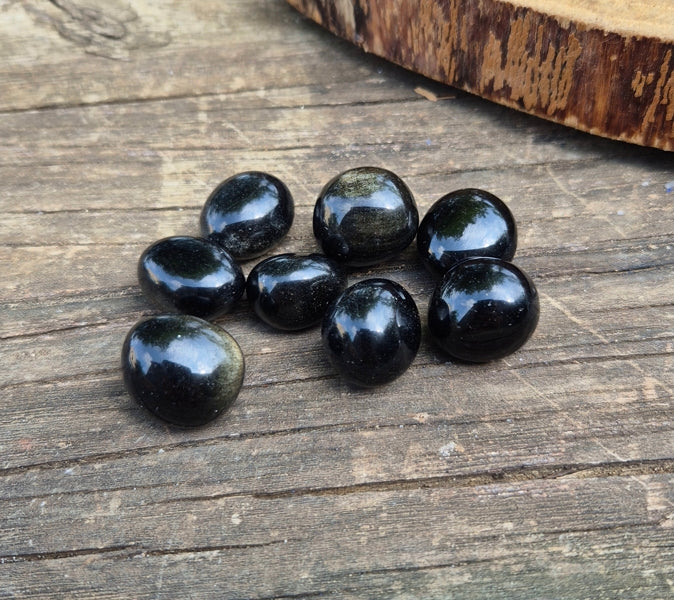 Pierre Roulée Obsidienne Dorée du Mexique Qualité AA