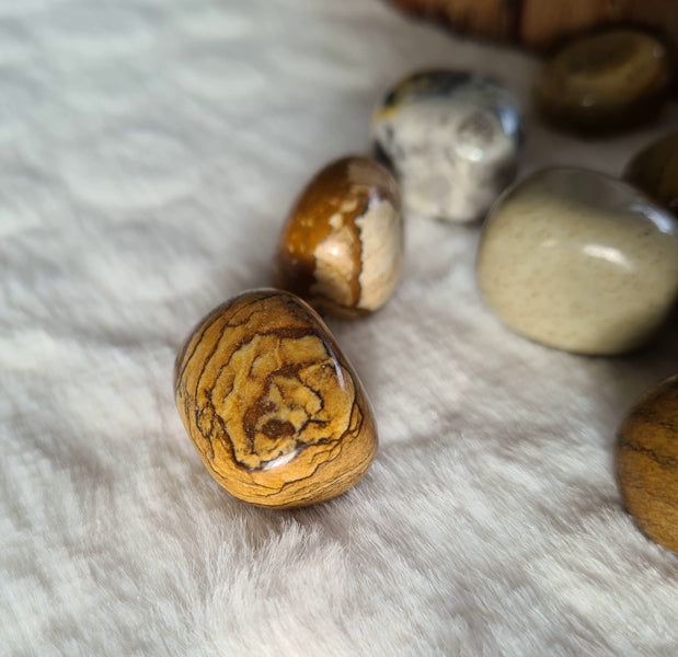 pierre roulée jaspe paysage