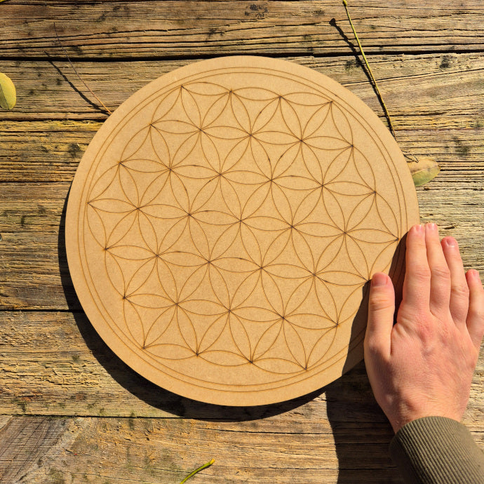 Plaque de Rechargement Dessous de Table 30cm Fleur de Vie