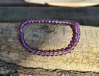 bracelet en améthyste de 4mm