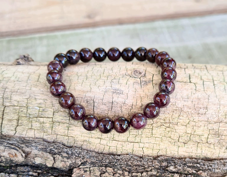Bracelet grenat 8mm