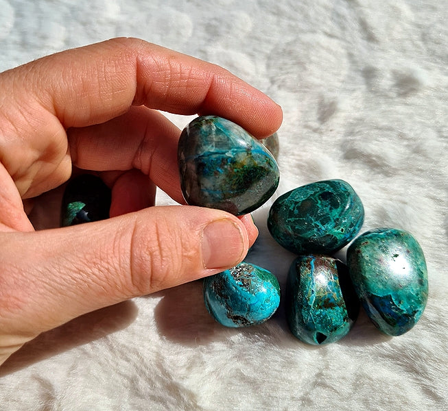pierre roulée chrysocolle du pérou