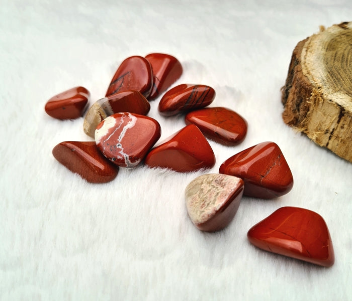 pierre roulée jaspe rouge