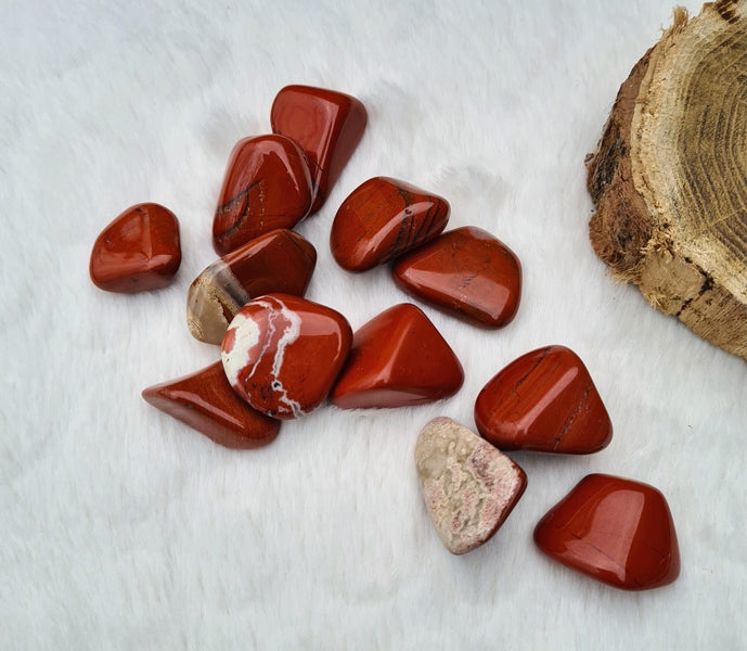 pierre roulée jaspe rouge