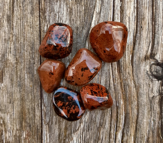 Pierre roulée obsidienne acajou qualité