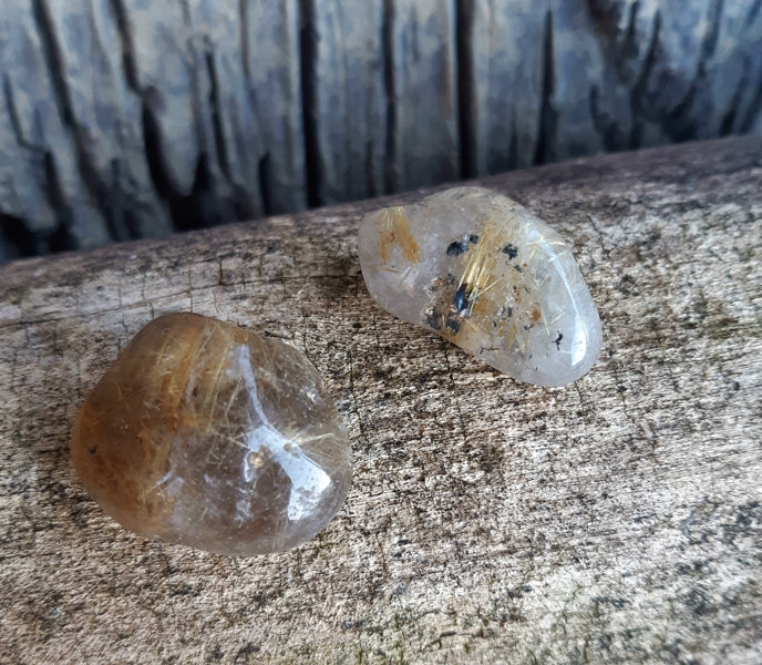 Pierre roulée quartz rutile qualité AA