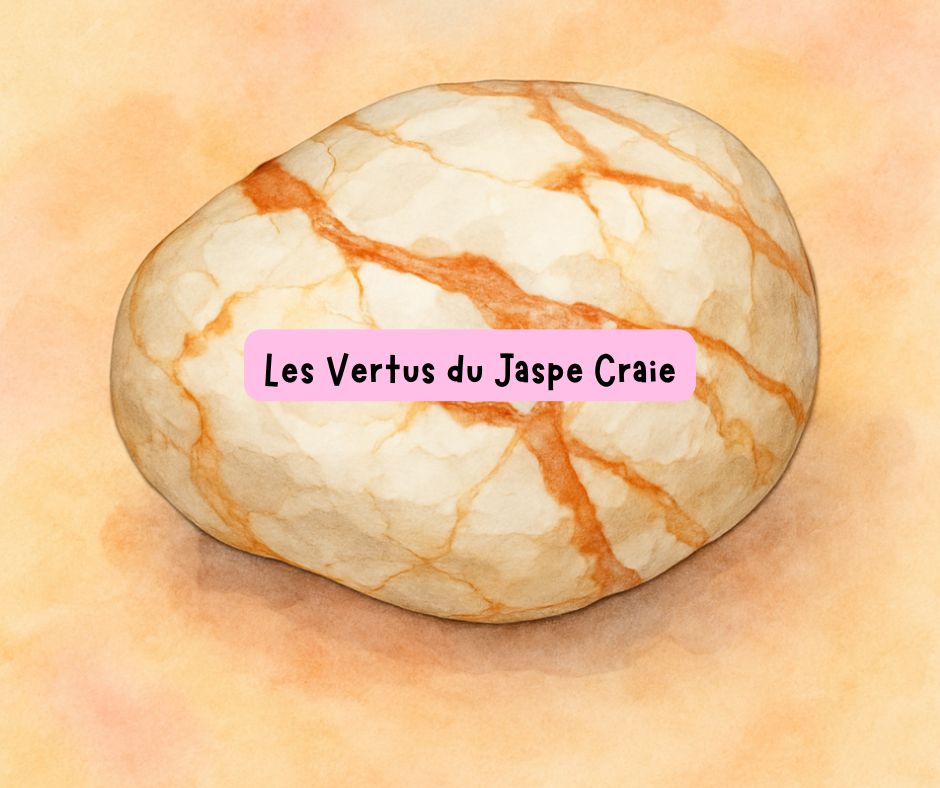 Jaspe Craie – pierre beige crème favorisant l’ancrage, la stabilité émotionnelle et la paix intérieure.