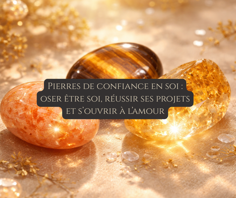 Pierres de confiance en soi en lithothérapie pour réussir ses projets professionnels, personnels et amoureux