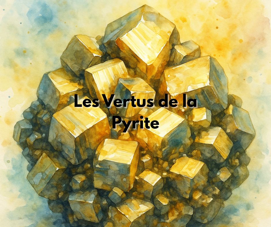 Pierre de Pyrite brute aux reflets dorés, symbole de prospérité, protection énergétique et vitalité mentale.