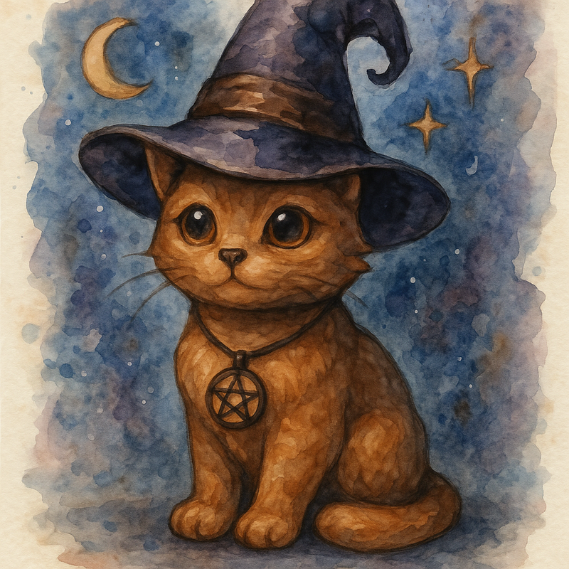Collection de figurines ésotériques en résine – chats, hiboux et symboles occultes pour sorcières et passionnés de magie.