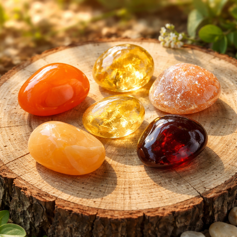 Pierres naturelles d’énergie et de vitalité pour dynamisme, motivation et force intérieure