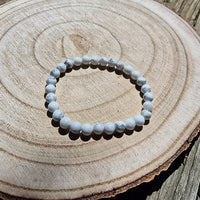 Bracelet en Howlite Blanche A 6mm