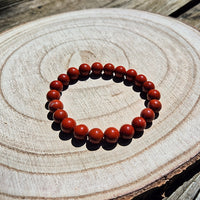 Bracelet en jaspe rouge 8mm