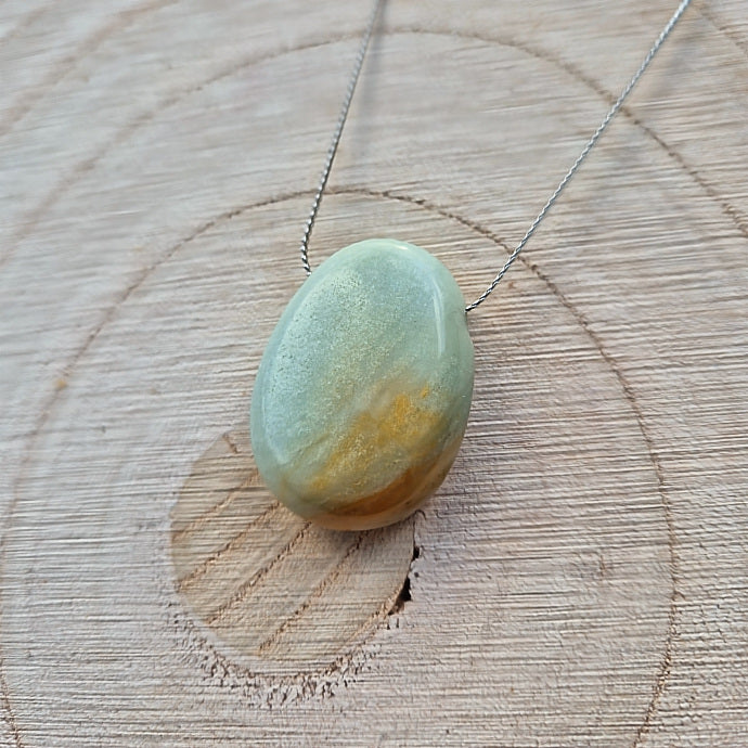 Collier Pierre Percée Amazonite du Brésil