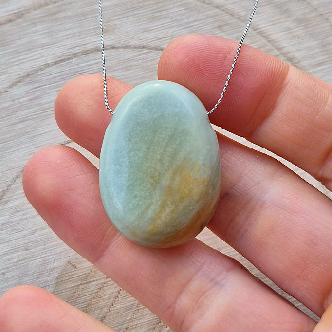 Collier Pierre Percée Amazonite du Brésil