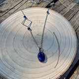 Isis - Collier Pendentif Argent 925 Lapis Lazuli serti