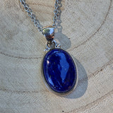 Isis - Collier Pendentif Argent 925 Lapis Lazuli serti