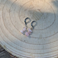 Guanyin - Boucle d'Oreille en Quartz rose