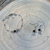 Nott - Bracelet fin Tourmaline Noire et Labadorite
