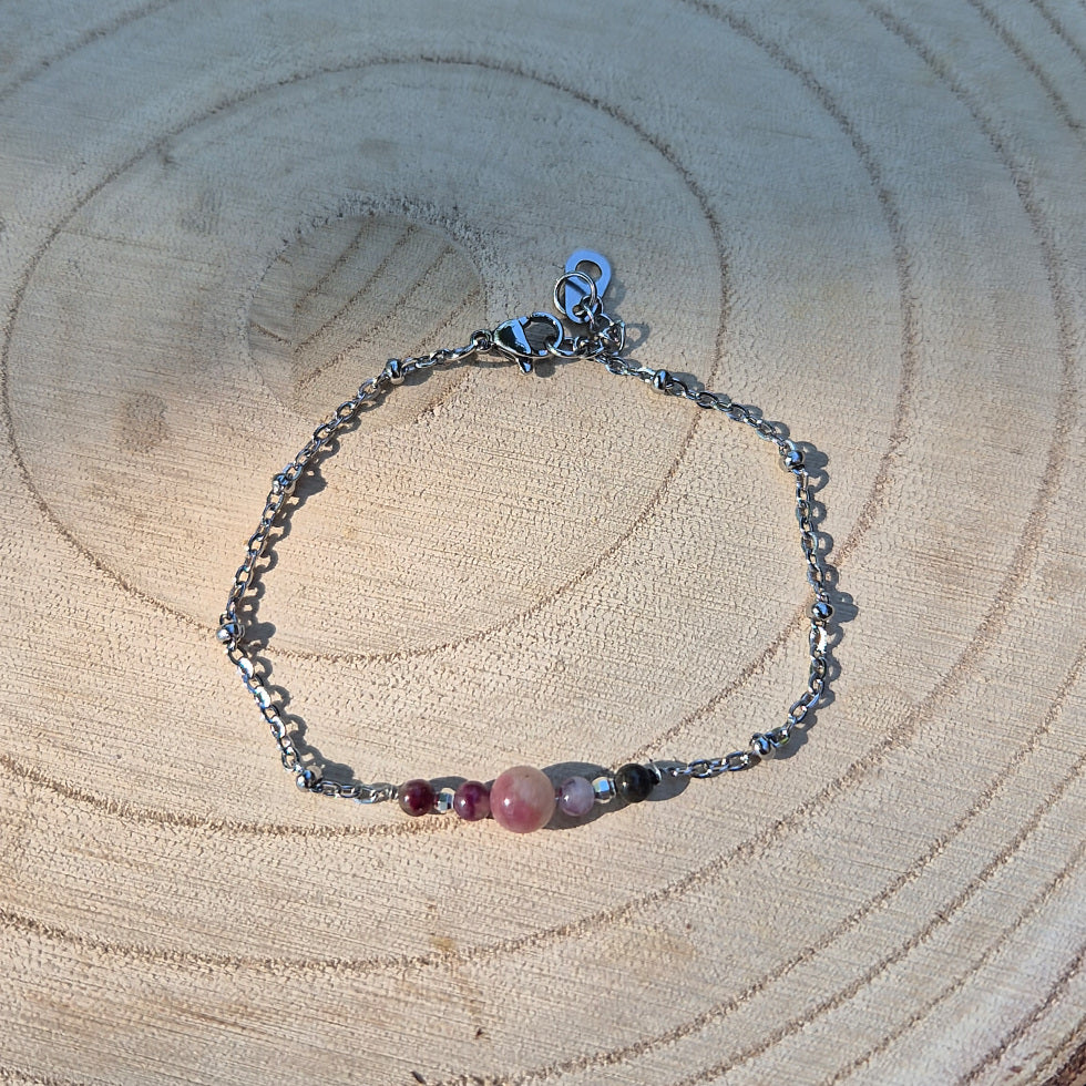 Arc-en-ciel anti-drama - Bracelet en Tourmaline Multicolore