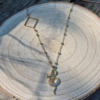 Amaterasu - Collier en Pierre de Soleil Pendentif Serpent