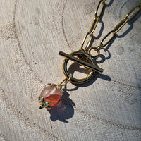 Vesta - Collier Quartz Hématoide Fermeture Marin