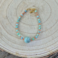 Yemaya - Bracelet Amazonite et Pierre de Soleil