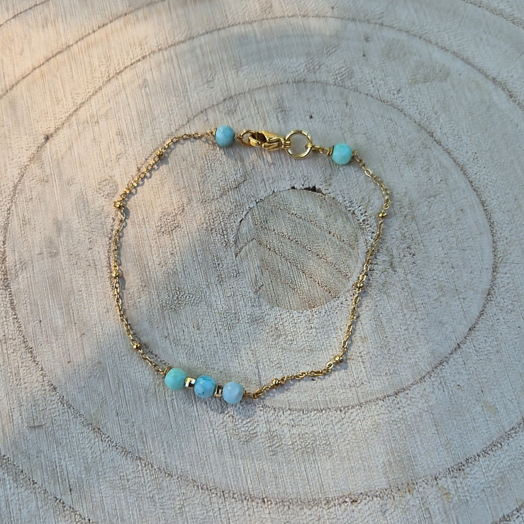 Yemaya - Bracelet fin, Amazonite