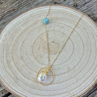 Yemaya - Collier Amazonite et Pendentif Serpent
