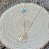 Yemaya - Collier Amazonite et Pendentif Serpent