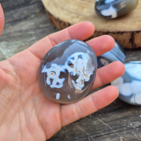 Galet d'Agate Grise de Madagascar