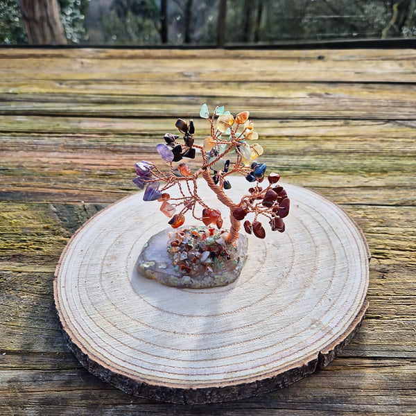 Arbre du Bonheur 7 Chakras sur Agate