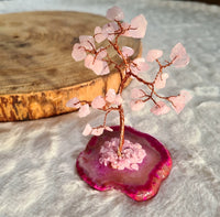 arbre dubonheur en quartz rose 35 gemmes