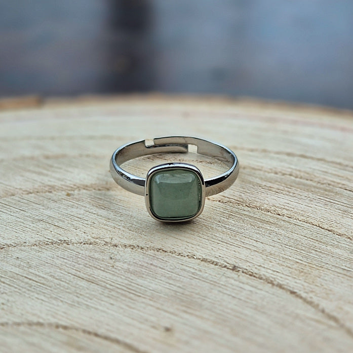 Bague en Aventurine Verte Réglable