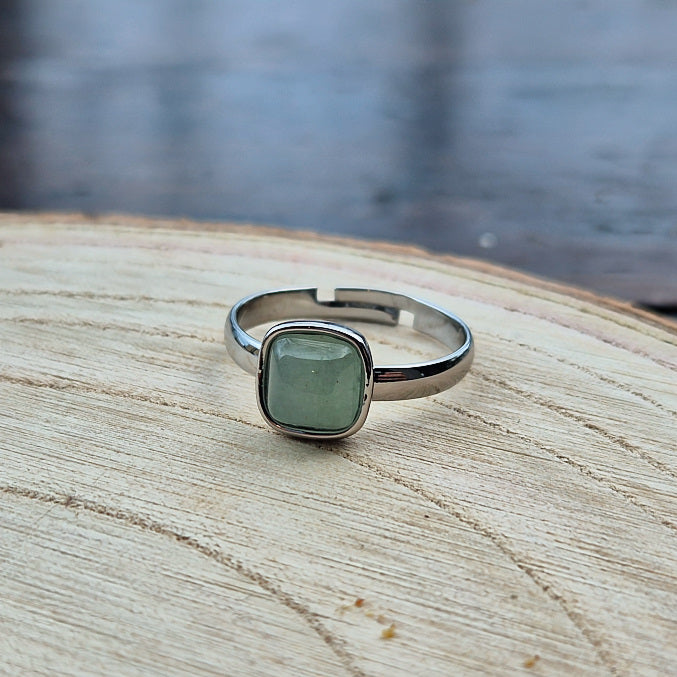 Bague en Aventurine Verte Réglable