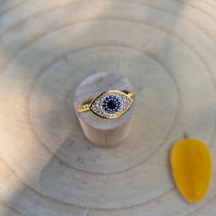 Accessoire protecteur en argent, bague réglable Œil de Nazar