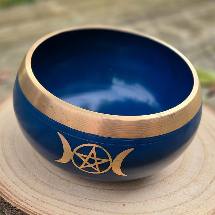 Bol chantant bleu - trois lune 11cm