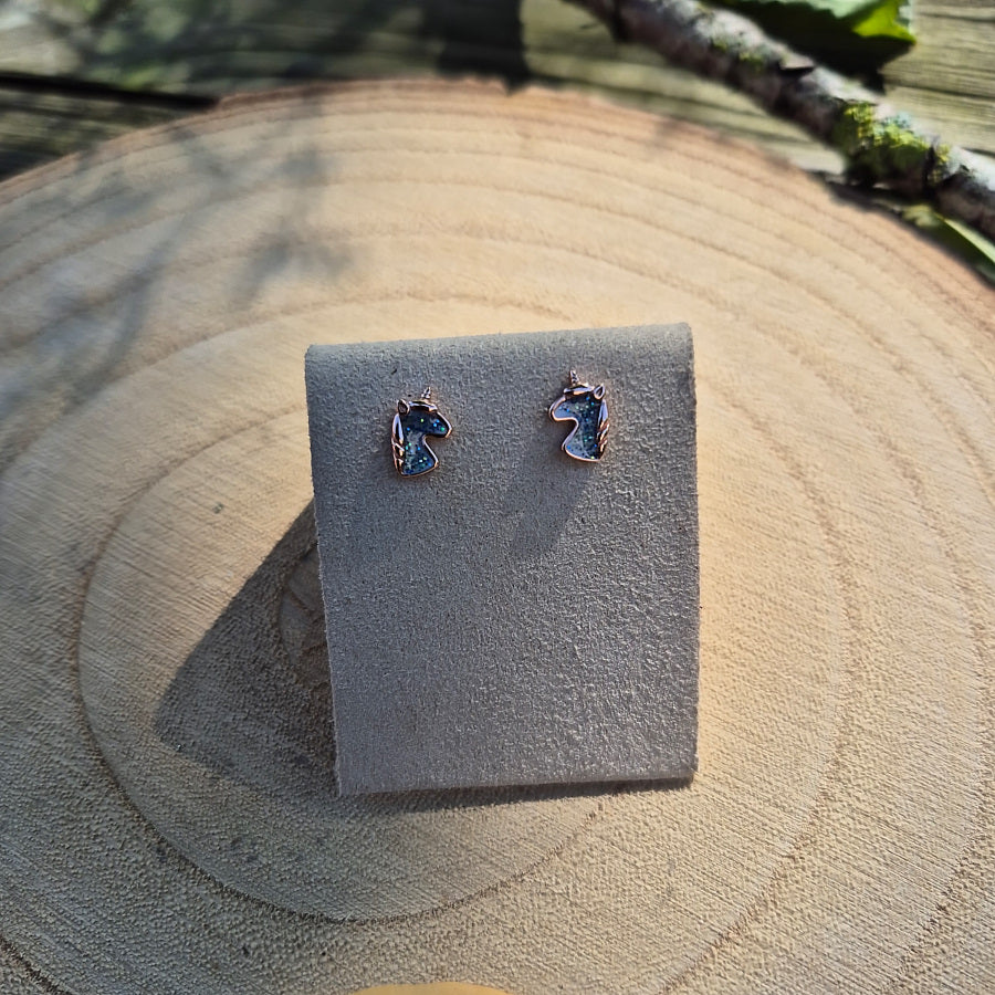 Boucles d’oreilles en argent 925 en forme de licorne, bijou mignon et raffiné