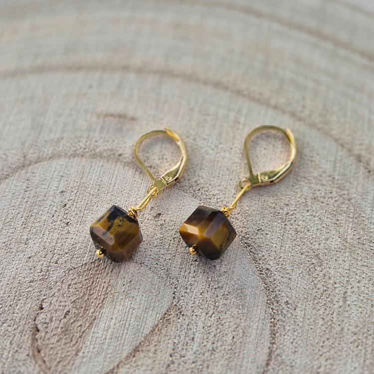 Intensité - Boucle d'Oreille en Oeil de Tigre