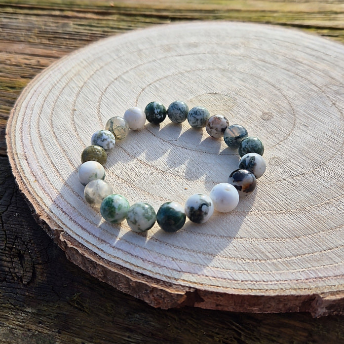 bracelet agate arbre 10mm