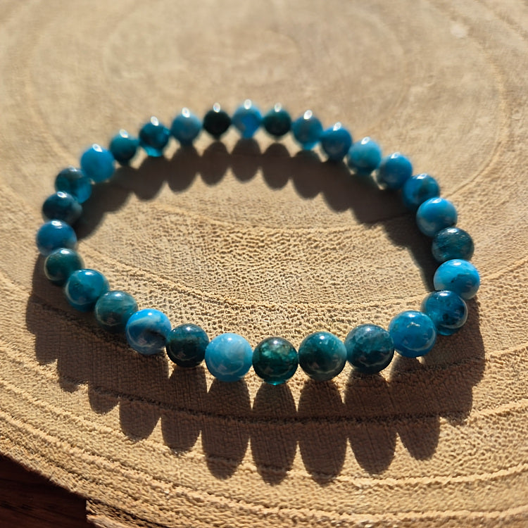 bracelet apatite pierre naturelle - perles 6mm