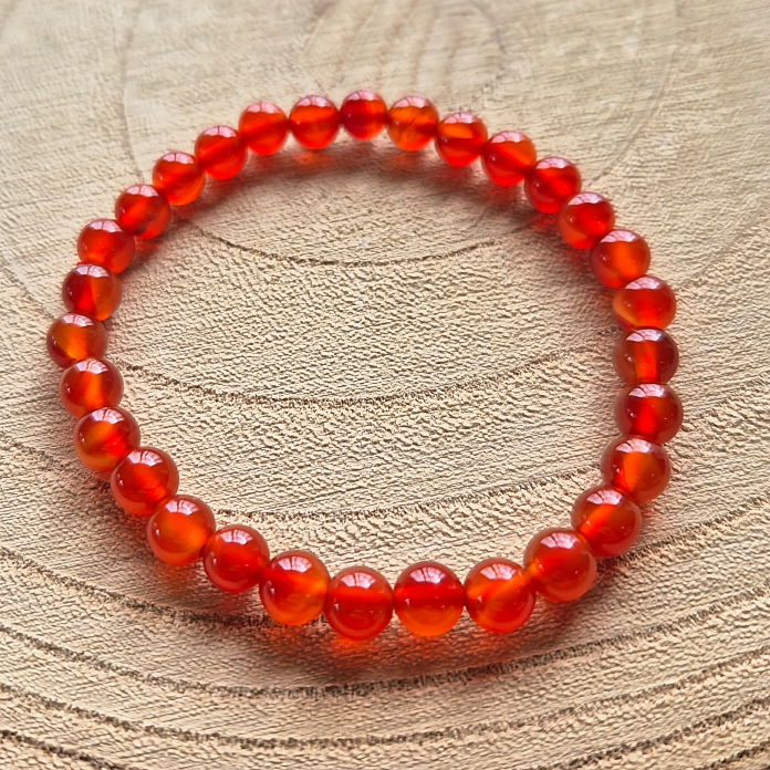 bracelet cornaline perles en pierres naturelles de 6mm