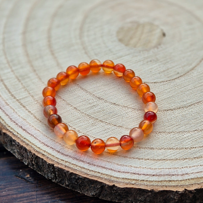 Bracelet en Cornaline du Brésil AA 8mm