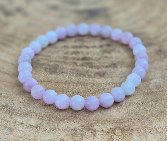 Bracelet en kunzite perles de 6mm