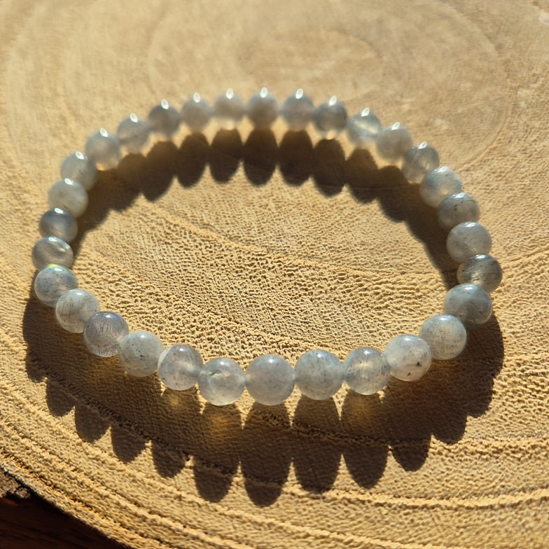 bracelet labradorite pierre naturelle - perles de 6mm