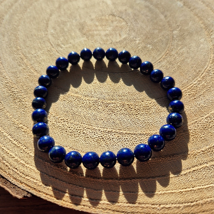 bracelet lapis lazuli pierre naturelle - perles 6mm